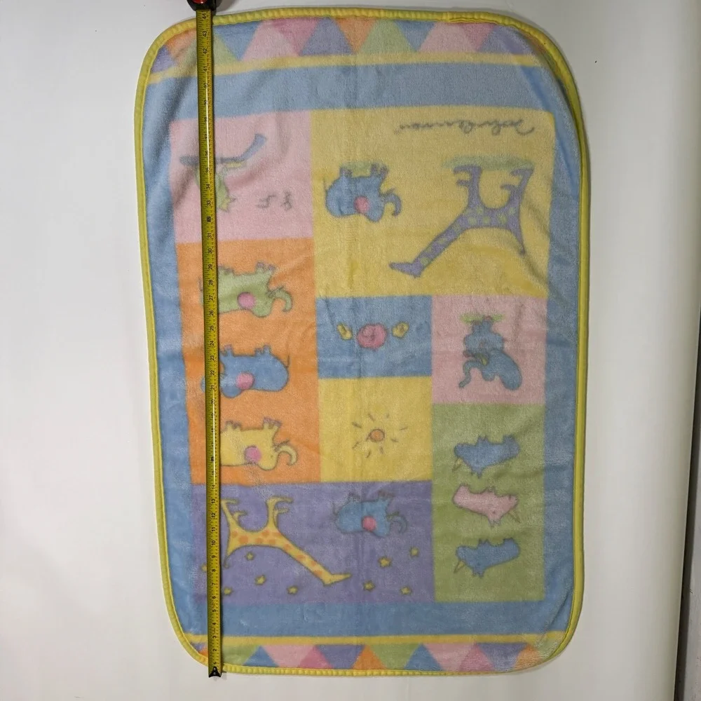 Carter's John Lennon Real Love Baby animal soft fleece blanket Multicolor VTG